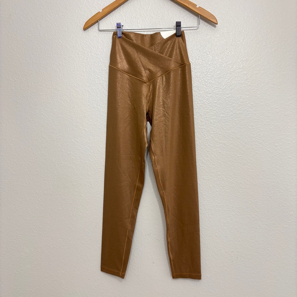 Aerie Leggings Women Size Medium Gold/Brown High Rise Glitter/Shimmer